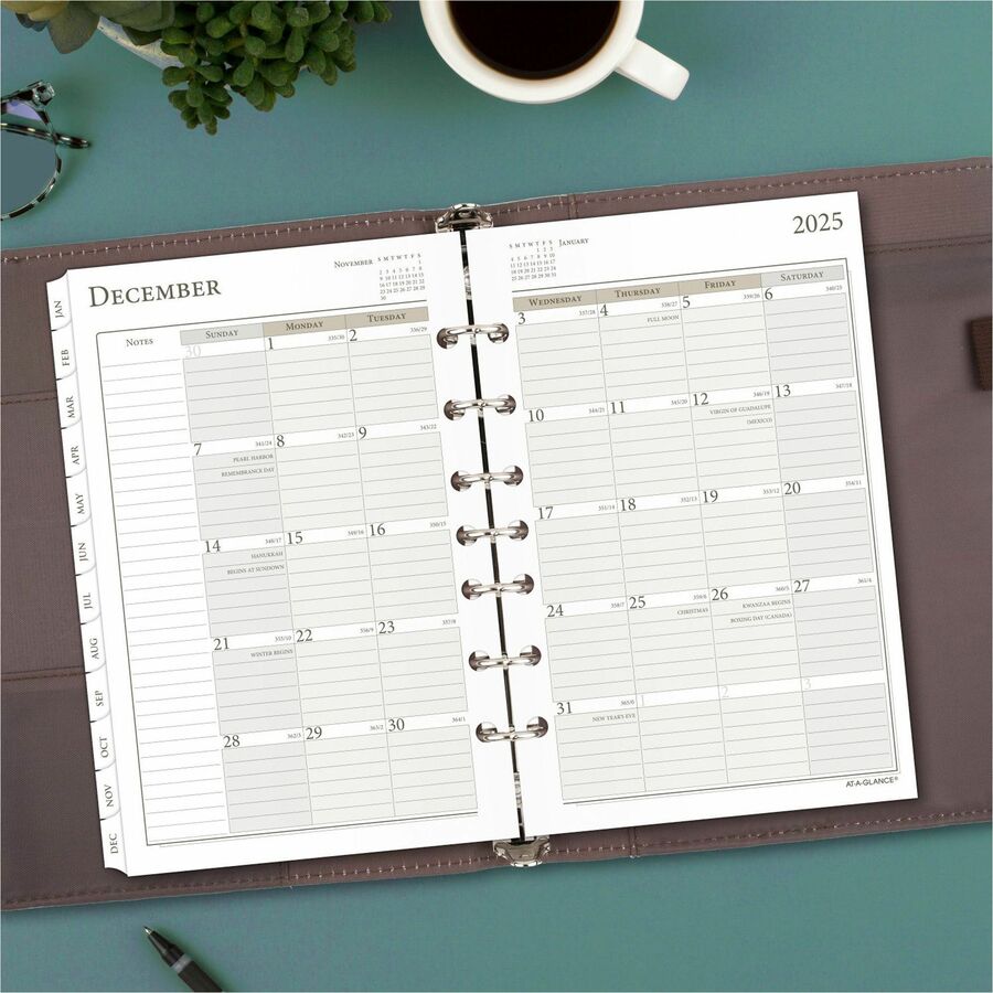 At-A-Glance Daily Planner One Page Per Day Refill, Loose-Leaf, Desk Size - Julian Dates - Daily - 12 Month - January 202