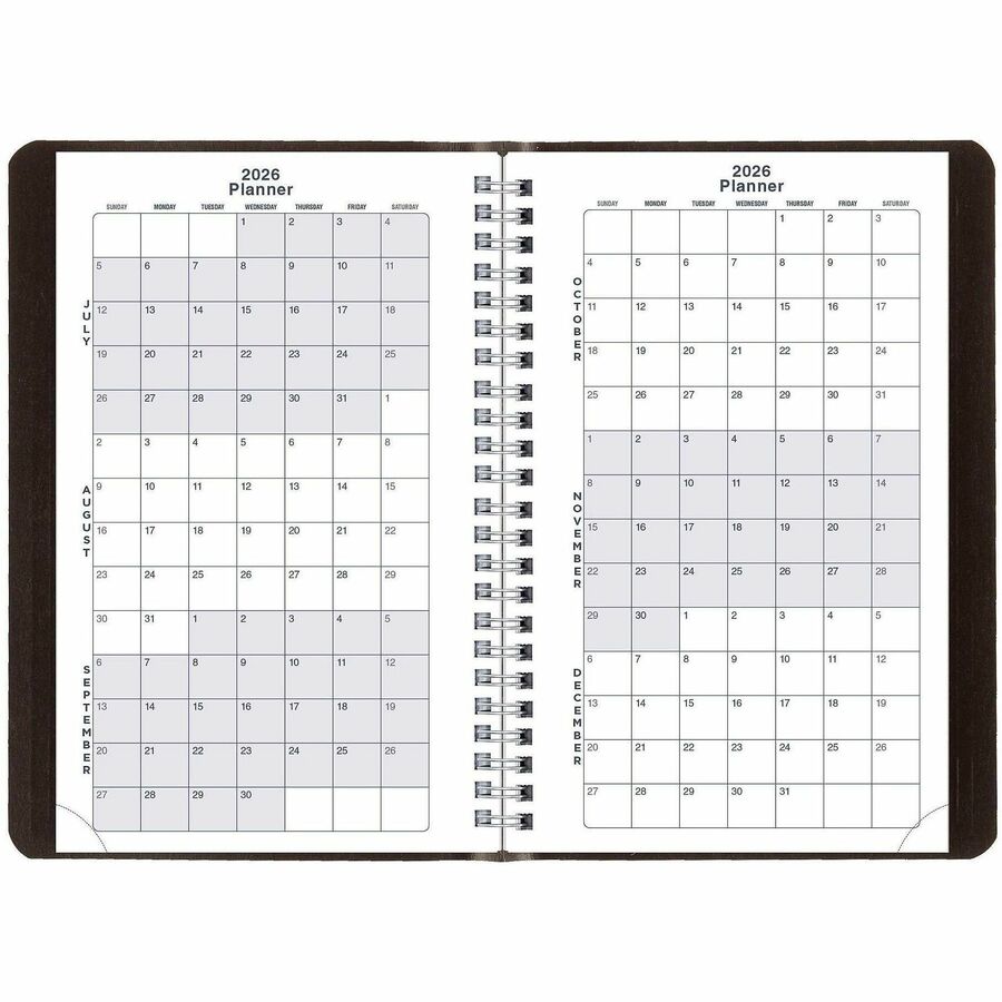 Blueline Weekly Academic Planner - Julian Dates - Weekly - July 2026 to July 2027 - 1 Week Double Page Layout - 5" x 8" 