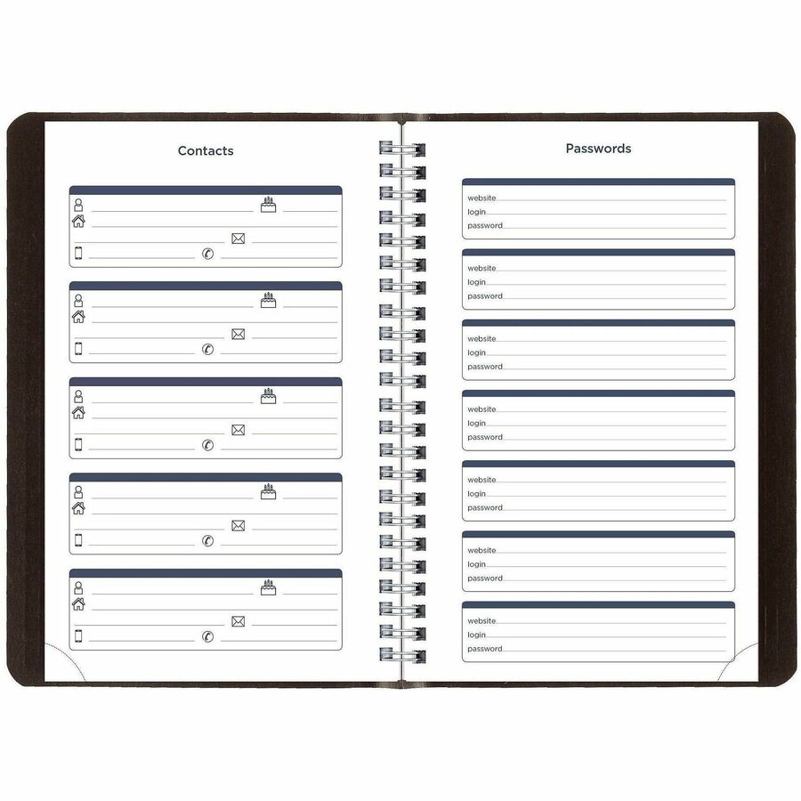 Blueline Weekly Academic Planner - Julian Dates - Weekly - July 2026 to July 2027 - 1 Week Double Page Layout - 5" x 8" 