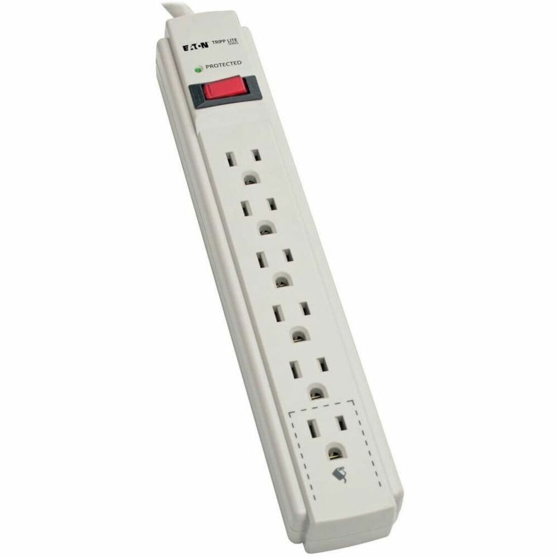Tripp Lite series 6-Outlets, 8-Ft Cord, 990 Joule Strip, Flat Plug - Protect It! Surge Suppressor - NEMA 5-15P - 6 x NEM
