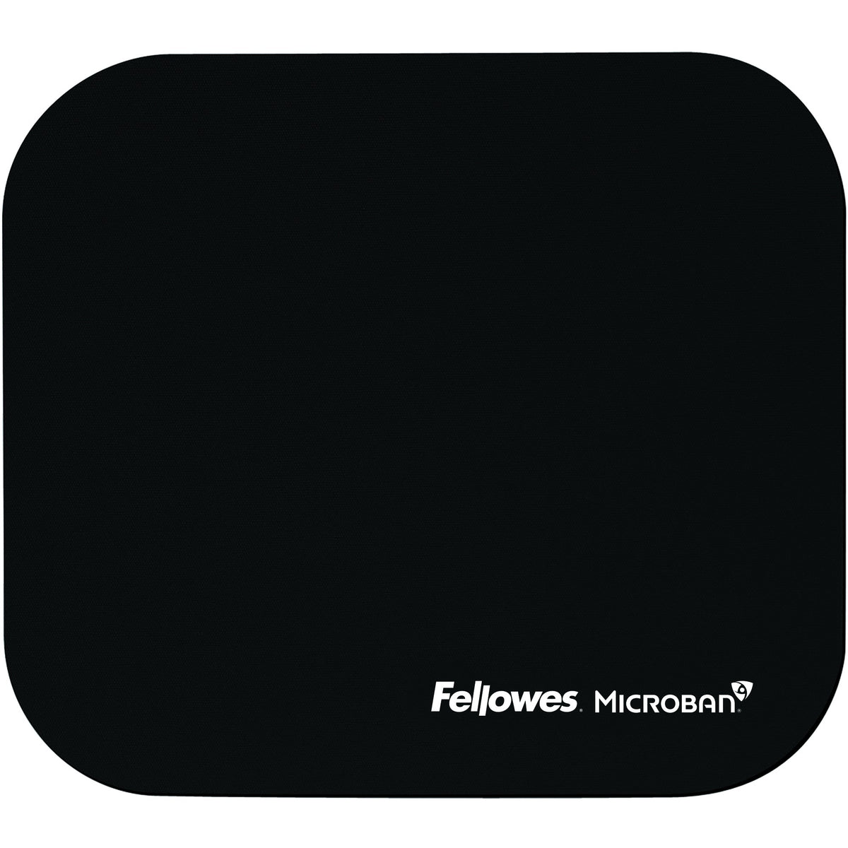 Fellowes Microban Mouse Pad - 8" Height x 9" Width x 0.13" Depth - Black - Rubber - Tear Resistant, Wear Resistant, Skid