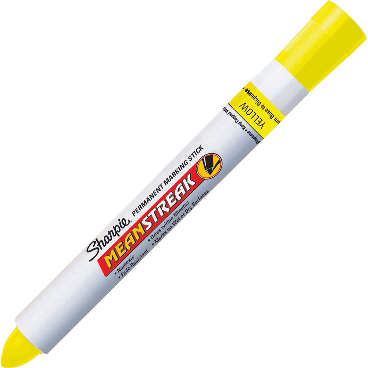 Sharpie Mean Streak Permanent Marking Stick - Yellow Ink - 1 Each
