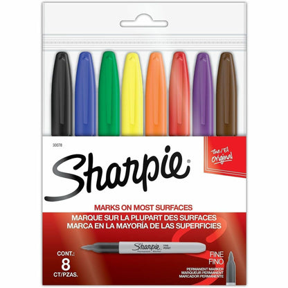 Sharpie Fine Point Permanent Marker - Assorted Ink - Alcohol Based - 1 Set