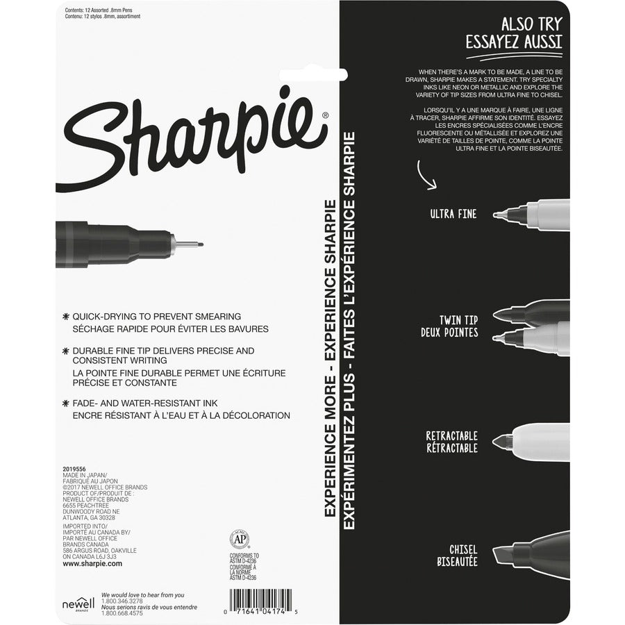 Sharpie Pen - Fine Point - Fine Pen Point - Black, Blue, Turquoise, Green, Clover, Orange, Hot Pink, Red, Purple, Coral 