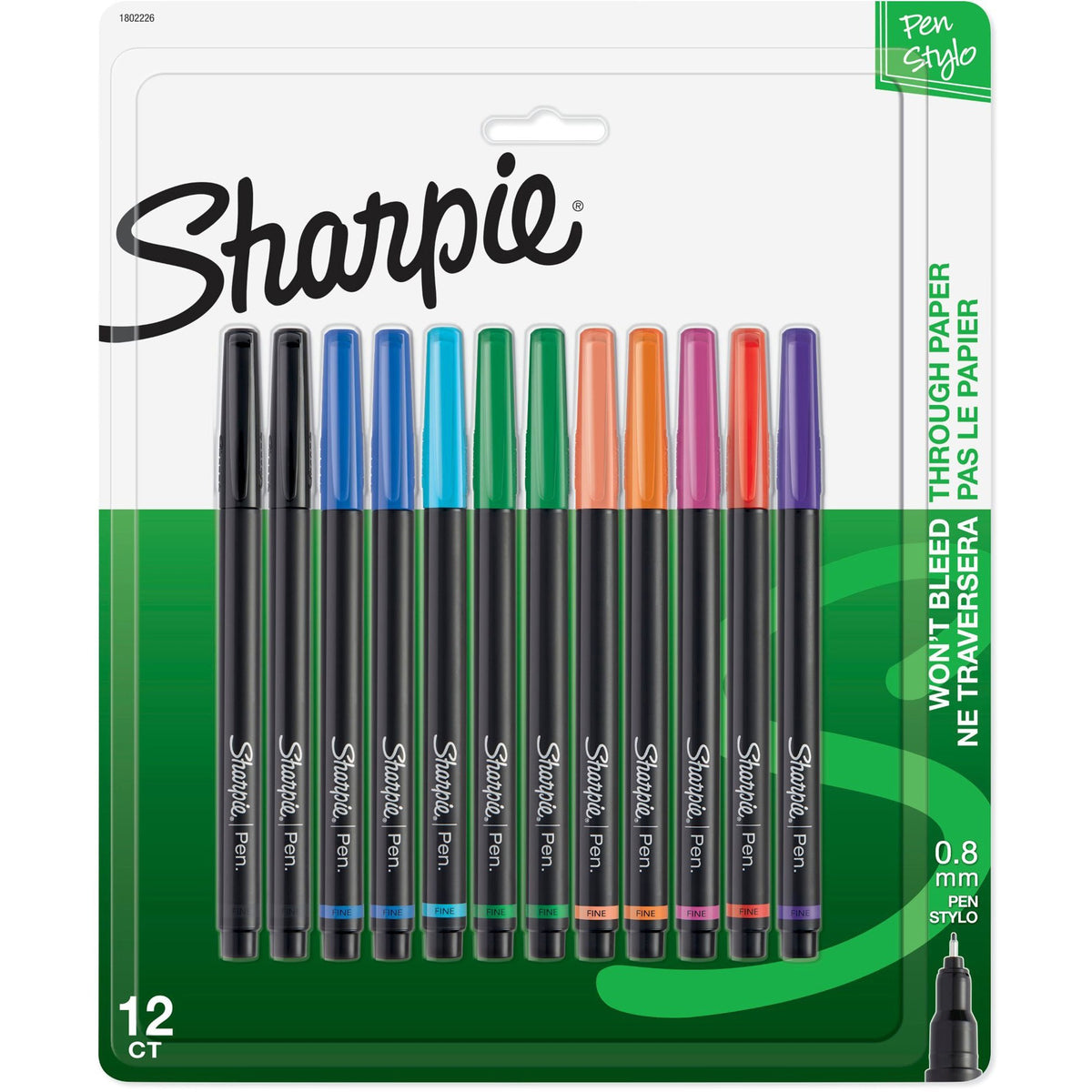 Sharpie Pen - Fine Point - Fine Pen Point - Black, Blue, Turquoise, Green, Clover, Orange, Hot Pink, Red, Purple, Coral 