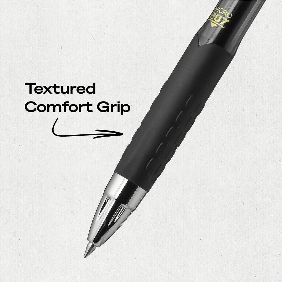uniball™ 207 Gel Pen - 0.5 mm Pen Point - Refillable - Retractable - Black Ink - Pigment-based - 12 / Dozen