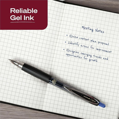uniball™ 207 Gel Pen - 0.5 mm Pen Point - Refillable - Retractable - Blue Ink - Pigment-based - 12 / Dozen