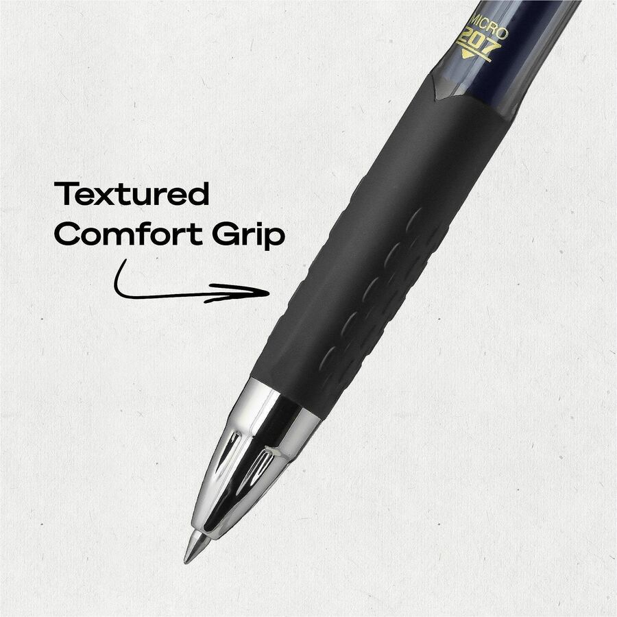 uniball™ 207 Gel Pen - 0.5 mm Pen Point - Refillable - Retractable - Blue Ink - Pigment-based - 12 / Dozen
