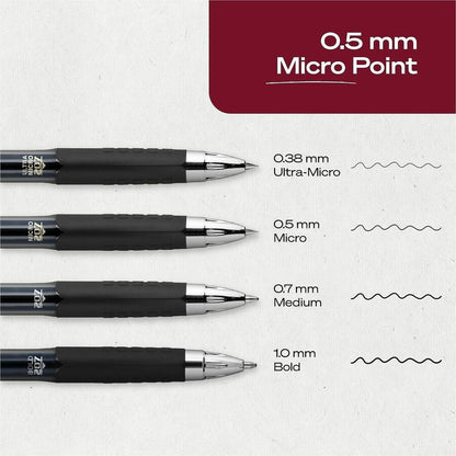 uniball™ 207 Gel Pen - 0.5 mm Pen Point - Refillable - Retractable - Blue Ink - Pigment-based - 12 / Dozen