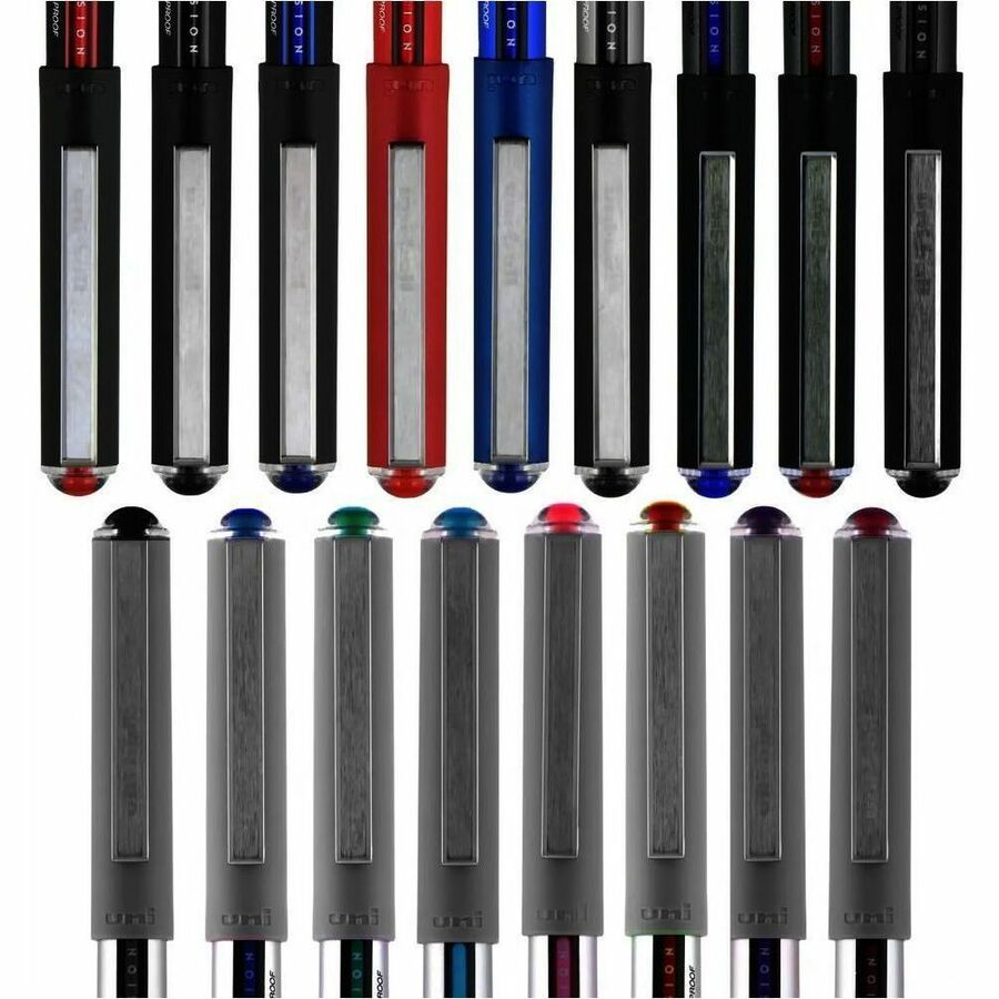 uniball™ Vision Rollerball Pens - 0.7 mm Pen Point - Black Ink - Pigment-based - 12 / Dozen