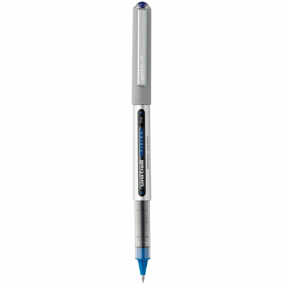 uniball™ Vision Rollerball Pens - 0.7 mm Pen Point - Blue Ink - Pigment-based - 12 / Dozen