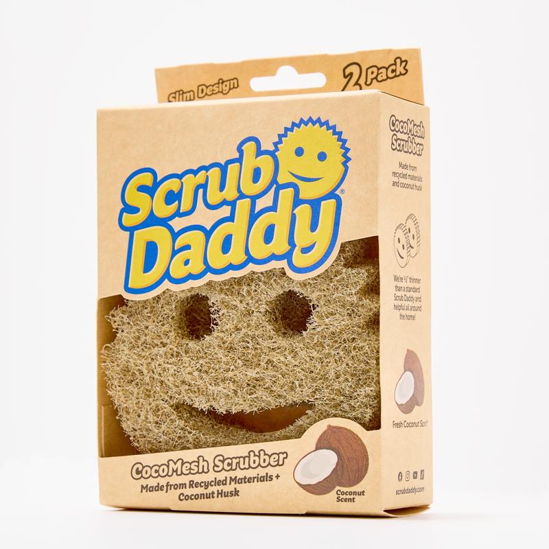 Scrub Daddy CocoMesh Scrubber Medium Duty Scrubber Sponge For Kitchen 6 in. L 2 pk