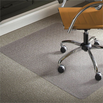 ES ROBBINS Natural Origins Rectangular Chair Mat - Pile Carpet - 60" Length x 46" Width - Rectangular - Vinyl - Clear - 