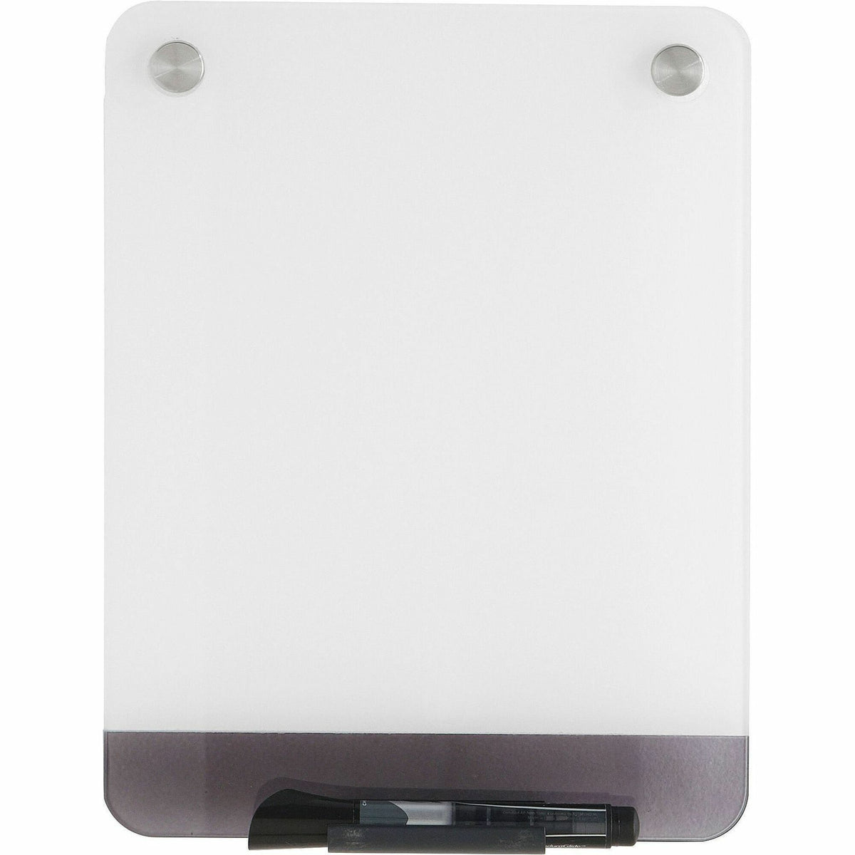 Iceberg Clarity Dry Erase Glass Board - 12" (1 ft) Width x 9" (0.8 ft) Height - Ultra White Tempered Glass Surface - Sta
