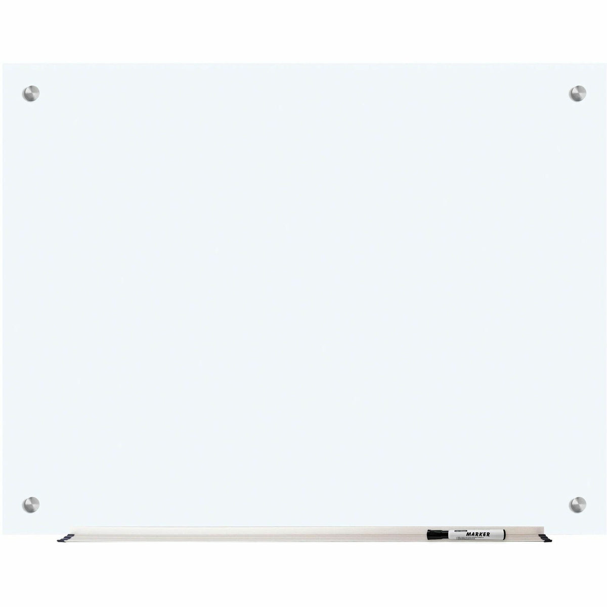 Lorell Dry-Erase Glass Board - 48" (4 ft) Width x 36" (3 ft) Height - Frost Glass Surface - Rectangle - Stain Resistant,
