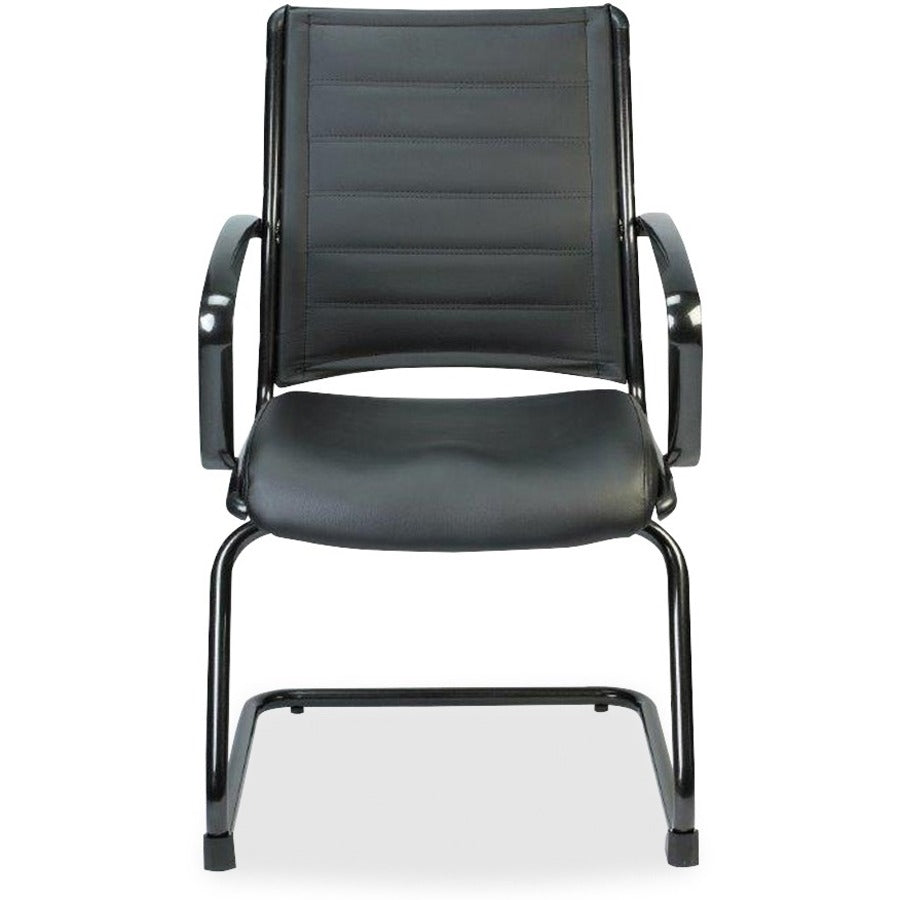 Eurotech europa LE333TNM Guest Chair - Black Seat Color - Leather Seat Material - Black Back Color - Leather Back Materi