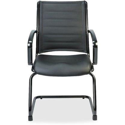 Eurotech europa LE333TNM Guest Chair - Black Seat Color - Leather Seat Material - Black Back Color - Leather Back Materi