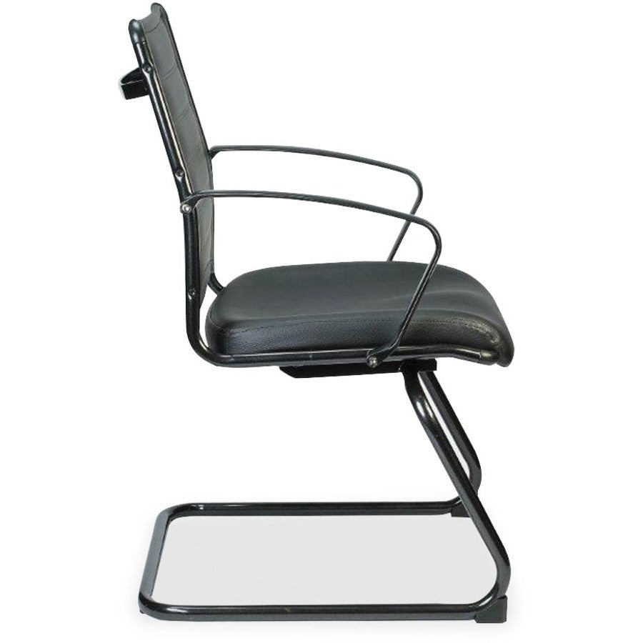 Eurotech europa LE333TNM Guest Chair - Black Seat Color - Leather Seat Material - Black Back Color - Leather Back Materi