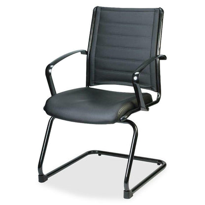Eurotech europa LE333TNM Guest Chair - Black Seat Color - Leather Seat Material - Black Back Color - Leather Back Materi
