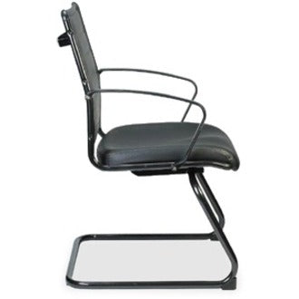 Eurotech europa LE333TNM Guest Chair - Black Seat Color - Leather Seat Material - Black Back Color - Leather Back Materi