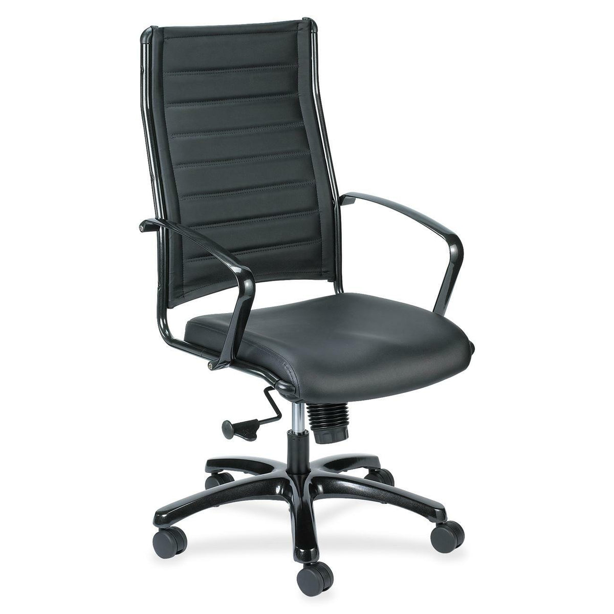 Eurotech Europa Titanium Frame Executive Chair - Black Seat Color - Leather Seat Material - Black Back Color - Leather B