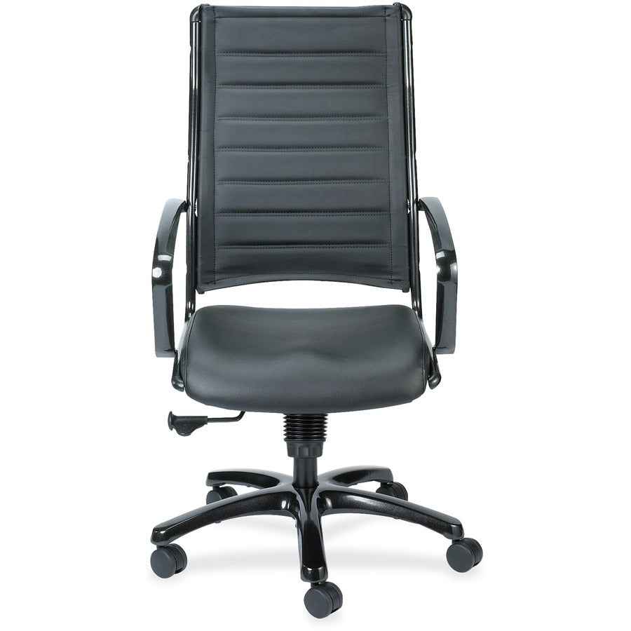 Eurotech Europa Titanium Frame Executive Chair - Black Seat Color - Leather Seat Material - Black Back Color - Leather B