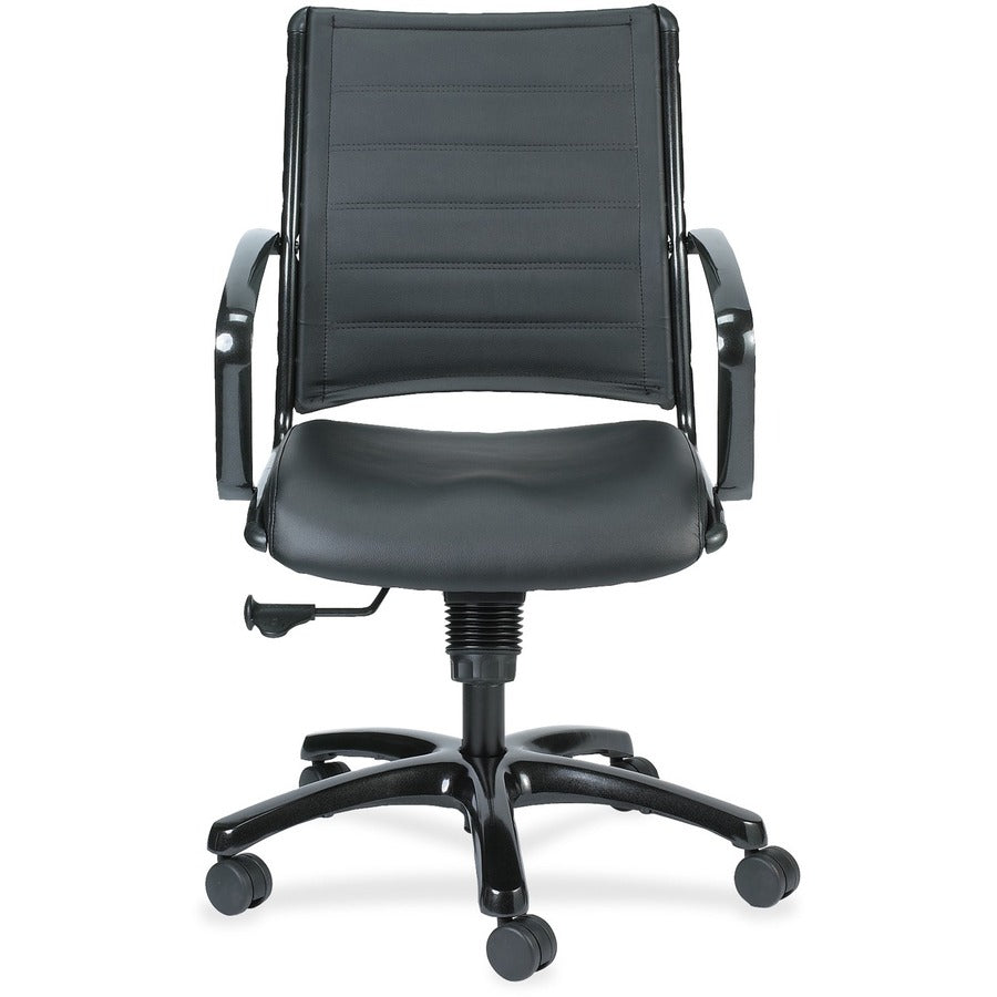 Eurotech Europa Titanium Frame Executive Chair - Black Seat Color - Leather Seat Material - Black Back Color - Leather B