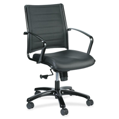 Eurotech Europa Titanium Frame Executive Chair - Black Seat Color - Leather Seat Material - Black Back Color - Leather B