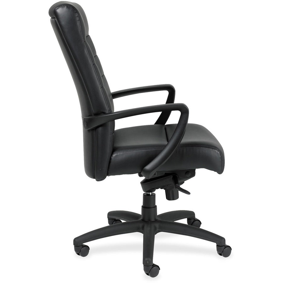 Eurotech Manchester High Back Executive Chair - Black Seat Color - Leather Seat Material - Black Back Color - Leather Ba