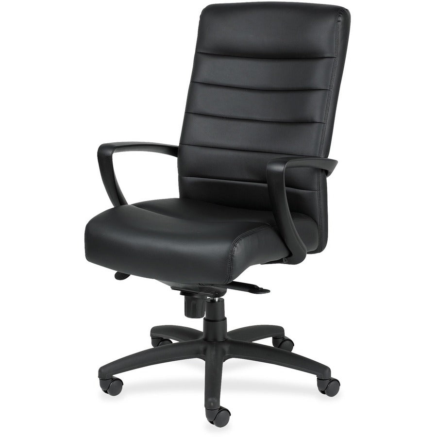 Eurotech Manchester High Back Executive Chair - Black Seat Color - Leather Seat Material - Black Back Color - Leather Ba