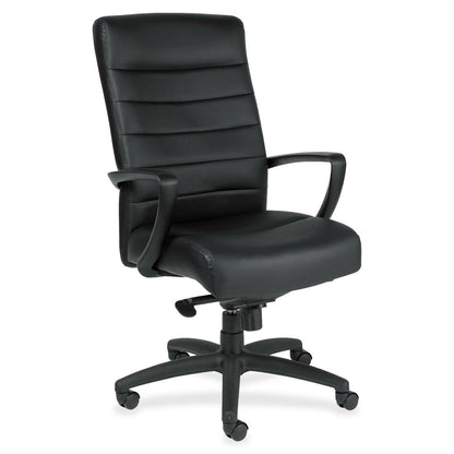 Eurotech Manchester High Back Executive Chair - Black Seat Color - Leather Seat Material - Black Back Color - Leather Ba