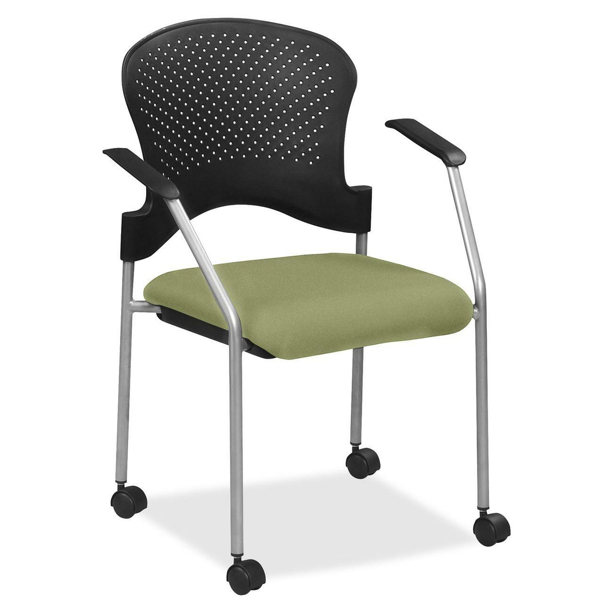 Eurotech breeze FS8270 Stacking Chair - Cress Seat Color - Fabric Seat Material - Cress Back Color - Gray Frame Color - 