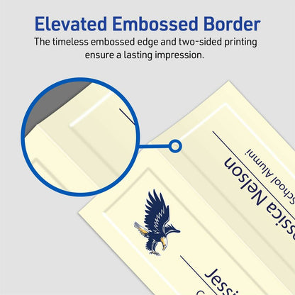 Avery® Tent Cards, 3.5" x 11" , Embossed Border, 50 Cards (5915) - 79 Brightness - 3 1/2" x 11" - 65 lb Basis Weight - 1