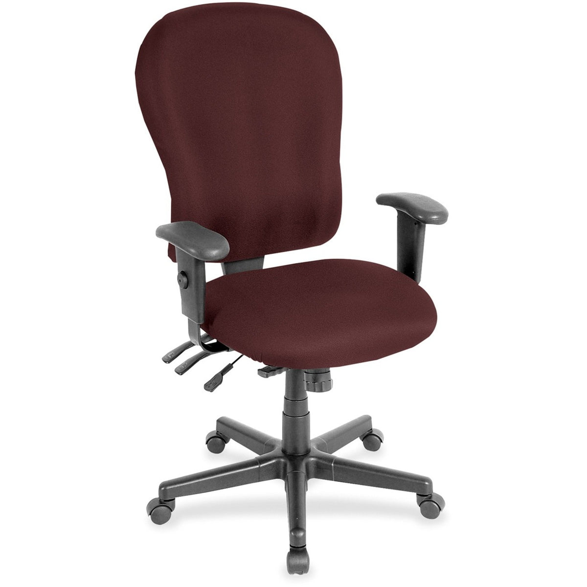 Eurotech 4x4xl High Back Task Chair - Burgundy Seat Color - Fabric Seat Material - Burgundy Back Color - Fabric Back Mat