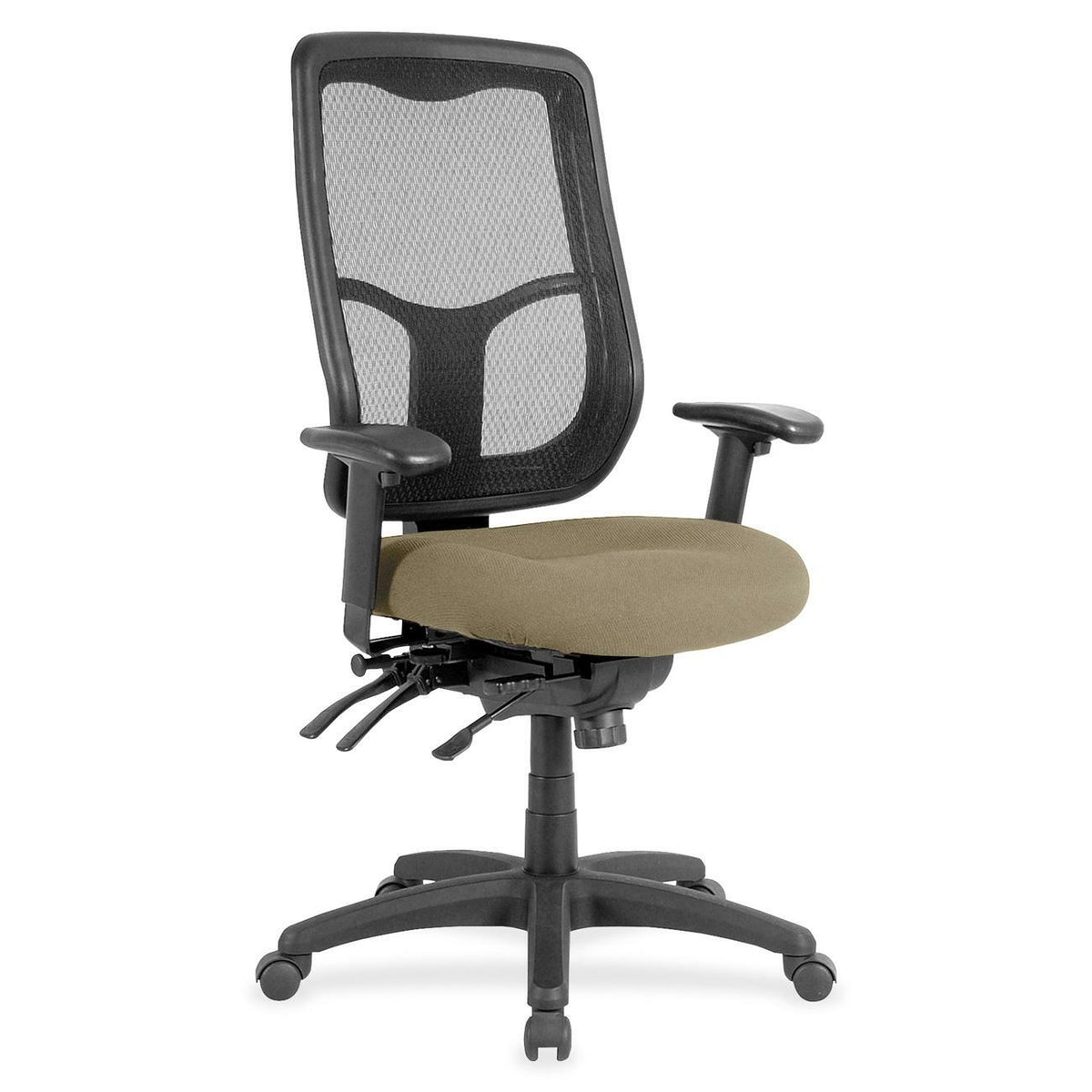 Eurotech Apollo High Back Multi-funtion Task Chair - Latte Seat Color - Fabric Seat Material - 5-star Base - Expo Latte 