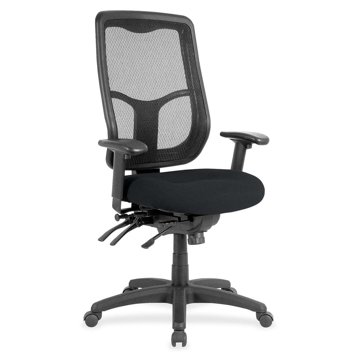 Eurotech Apollo High Back Multi-funtion Task Chair - Ebony Seat Color - Fabric Seat Material - 5-star Base - Insight Ebo