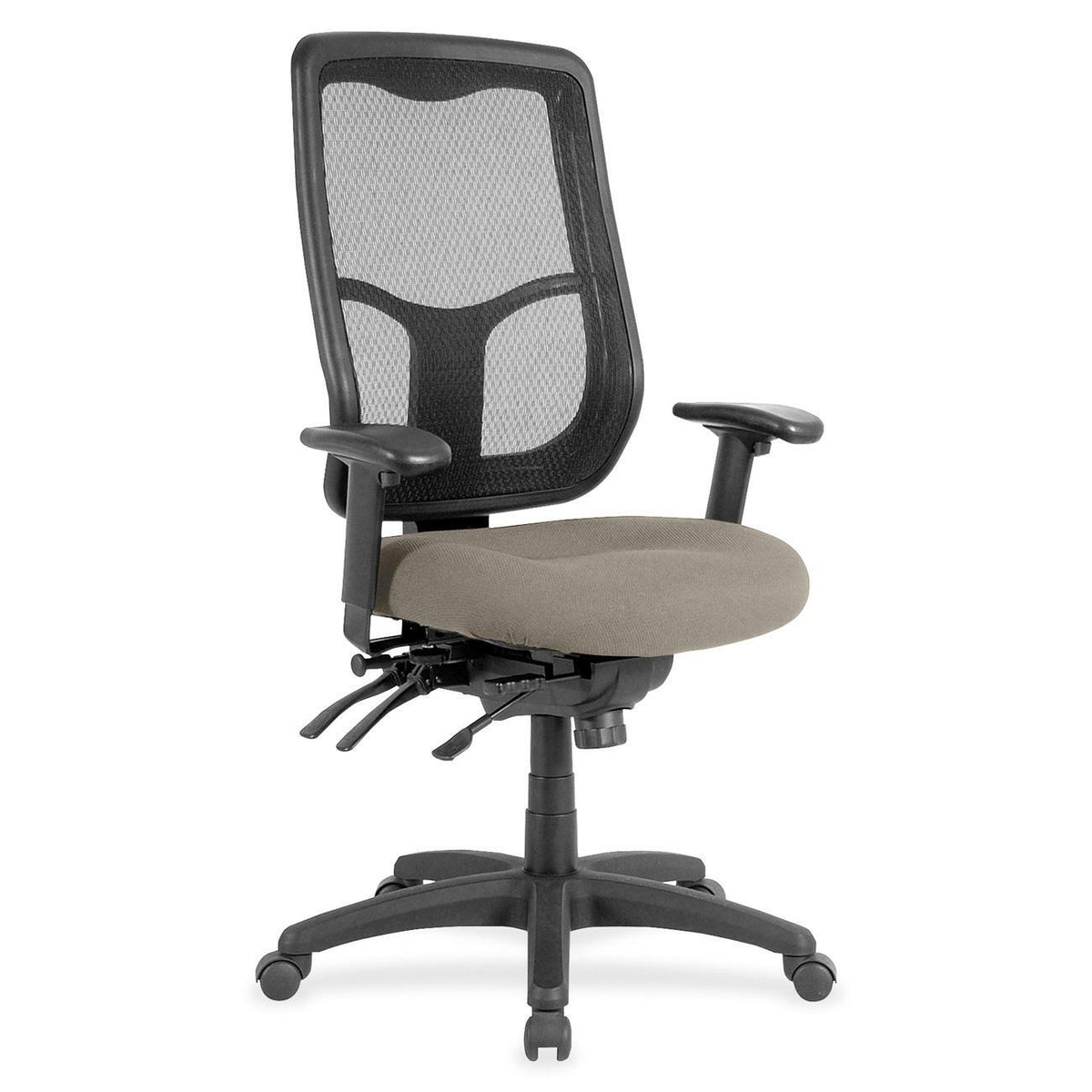 Eurotech Apollo High Back Multi-funtion Task Chair - Fossil Seat Color - Fabric Seat Material - 5-star Base - Insight Fo
