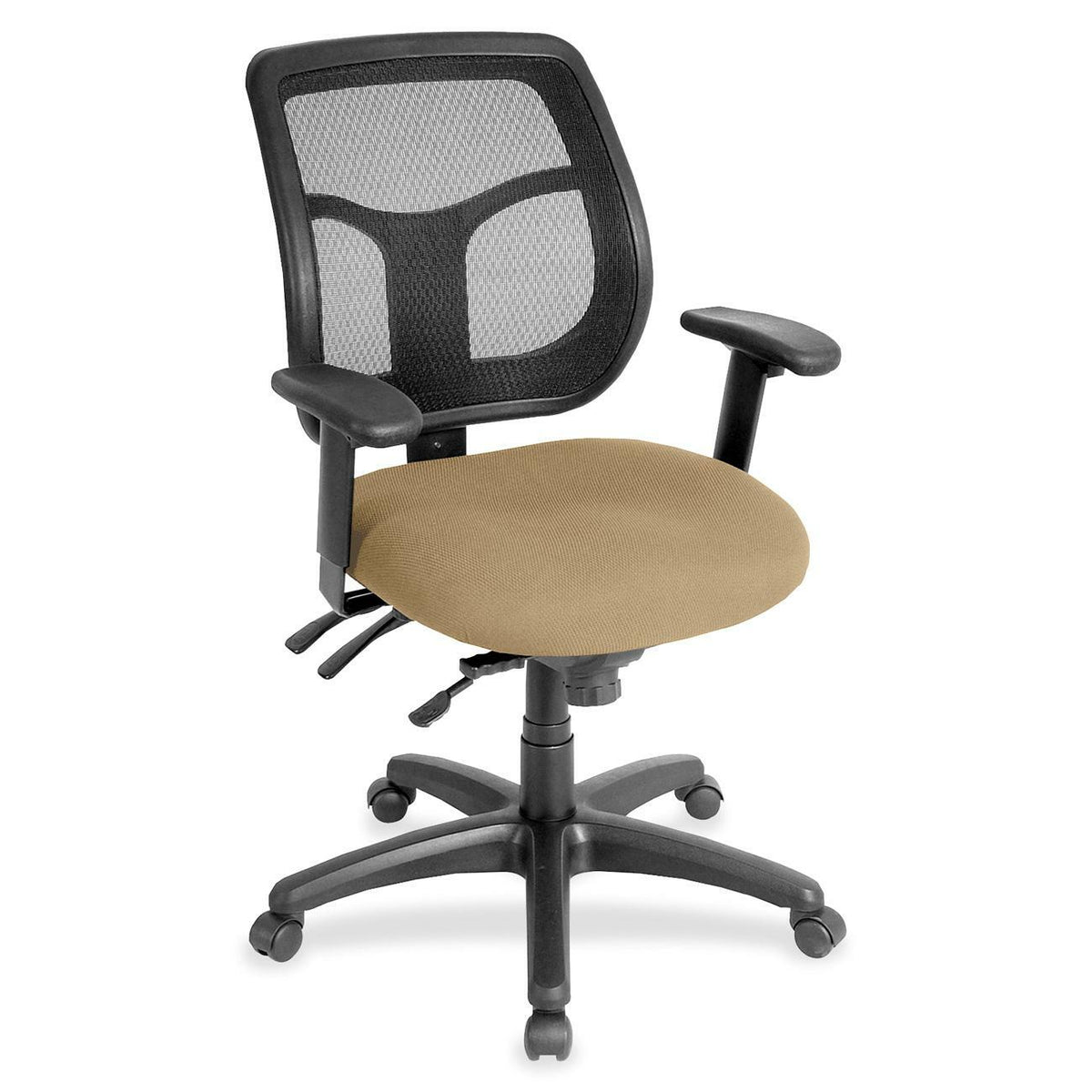 Eurotech Apollo MFT9450 Task Chair - Beige Seat Color - Fabric Seat Material - Black Back Color - Black Frame Color - 5-