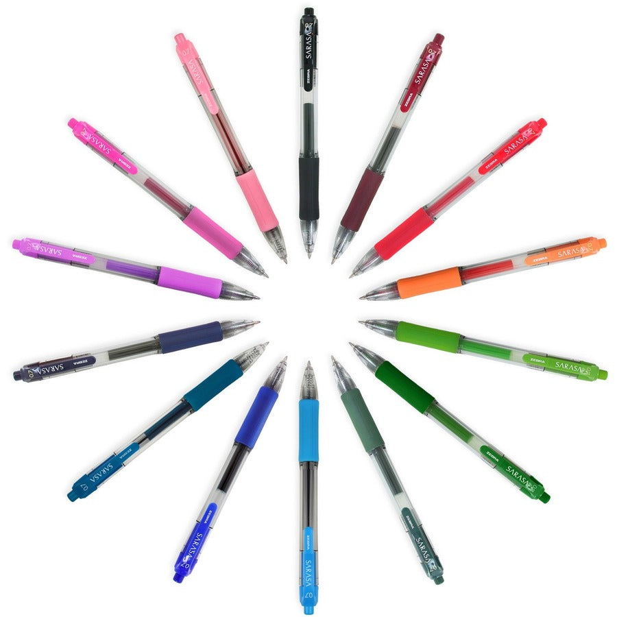 Zebra SARASA dry X20 Retractable Gel Pen - 0.7 mm Medium Pen Point - Retractable - Blue Ink - Gel-based - Plastic Barrel