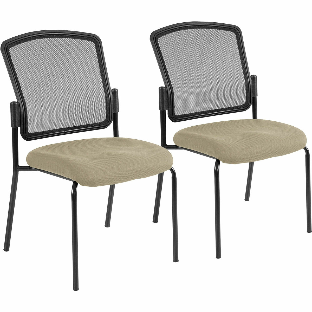 Eurotech Dakota 2 Guest Chair - Pumice Seat Color - Fabric Seat Material - Steel Frame Material - Four-legged Base - For