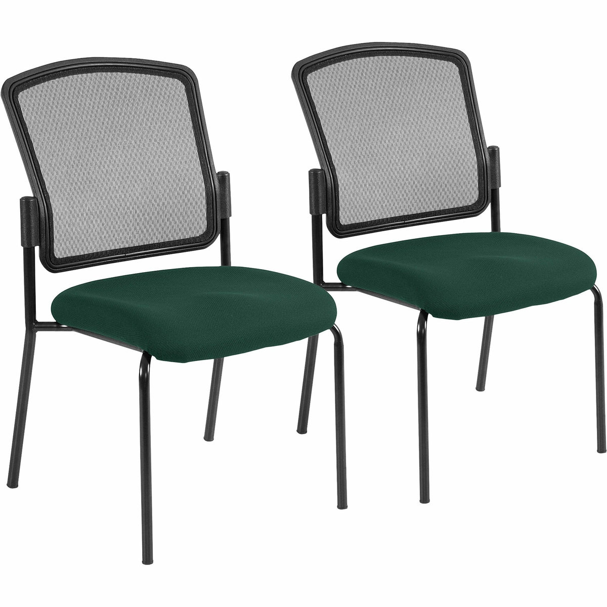Eurotech Dakota 2 7014 Guest Chair - Forest Seat Color - Fabric Seat Material - Steel Frame Material - Four-legged Base 