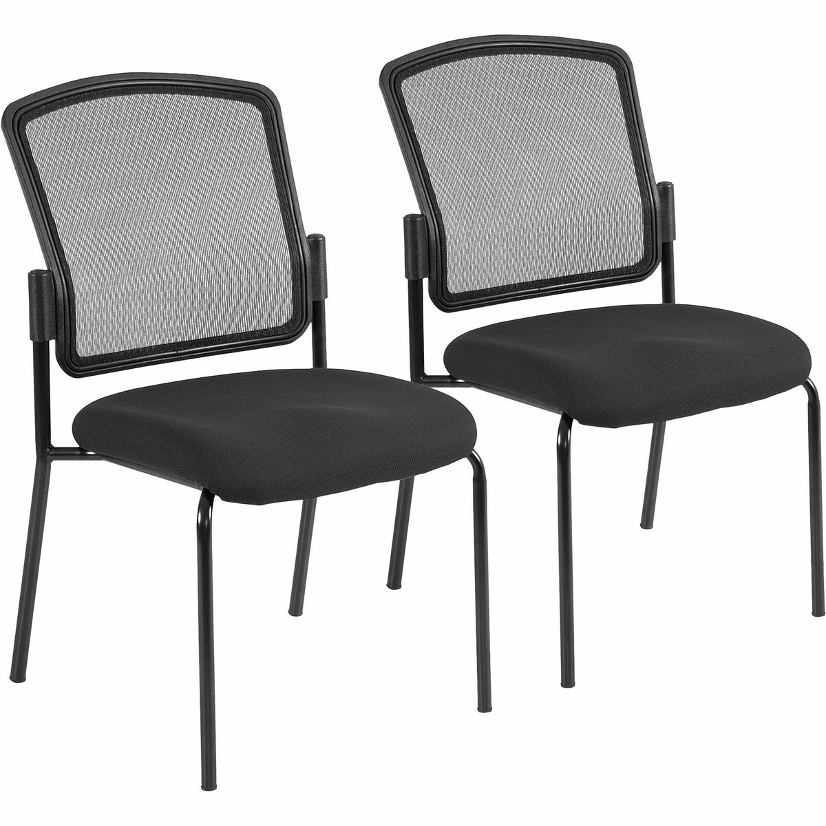 Eurotech Dakota 2 7014 Guest Chair - Tuxedo Seat Color - Fabric Seat Material - Steel Frame Material - Four-legged Base 