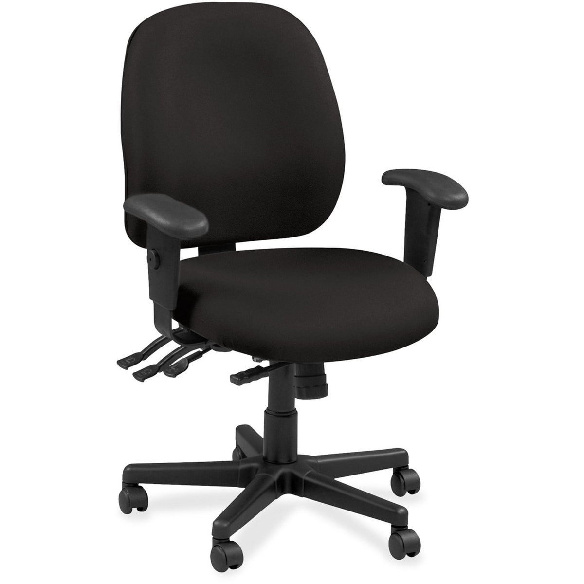 Eurotech 4x4 49802A Task Chair - Black Seat Color - Leather Seat Material - Black Back Color - Leather Back Material - 5