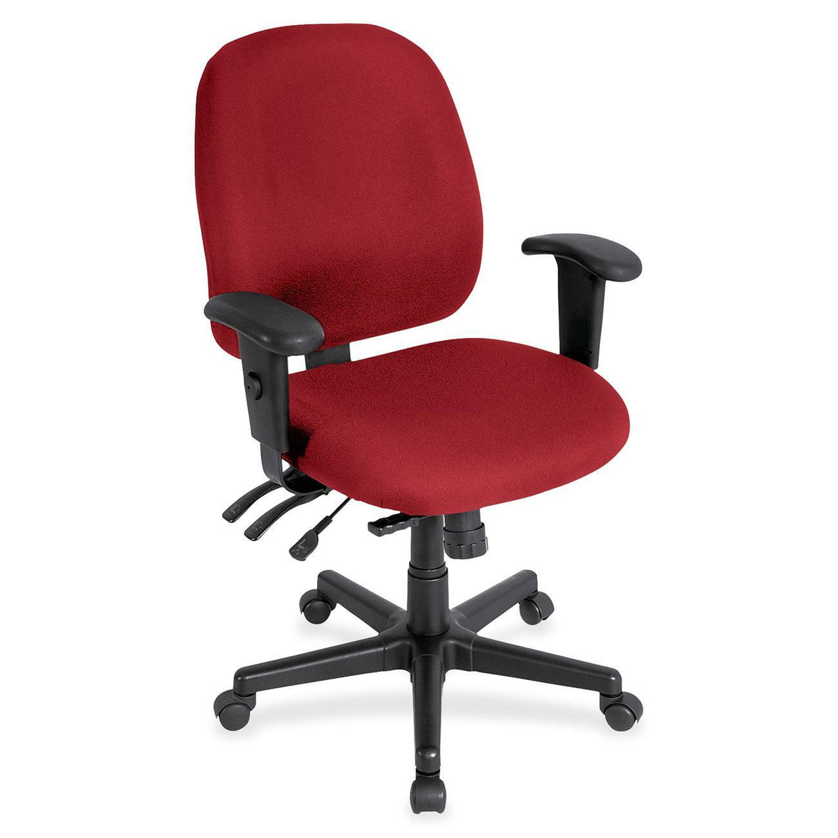 Eurotech 4x4 Task Chair - Real Red Seat Color - Fabric Seat Material - Real Red Back Color - Fabric Back Material - 5-st