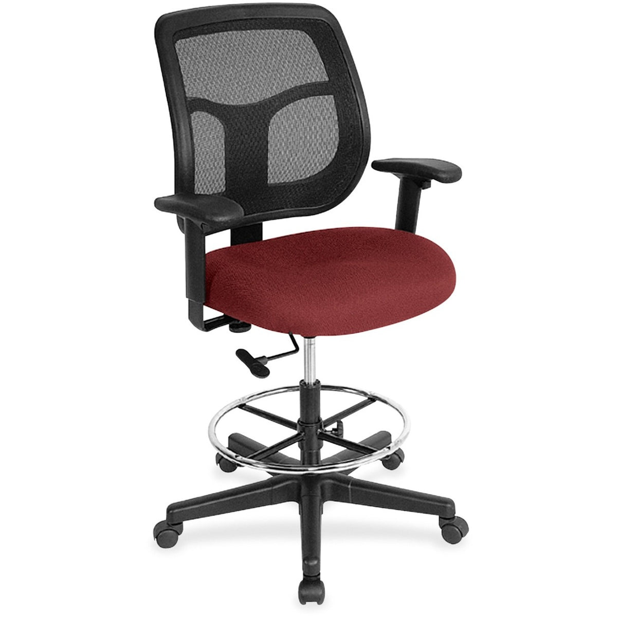 Eurotech Apollo DFT9800 Drafting Stool - Festive Seat Color - Fabric Seat Material - 5-star Base - Expo Festive - 1 Each