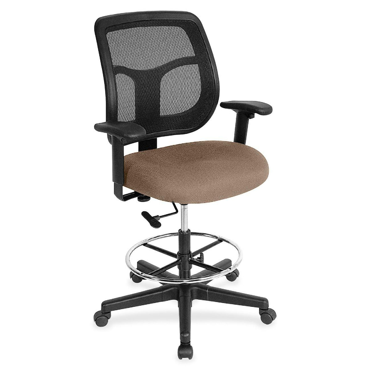 Eurotech Apollo DFT9800 Drafting Stool - Malted Seat Color - Fabric Seat Material - 5-star Base - Fuse Malted - 1 Each