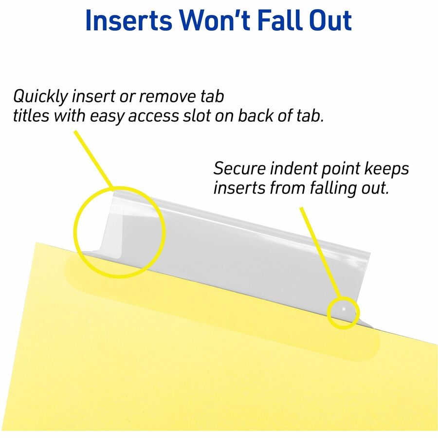 Avery® Big Tab Insertable Dividers - 120 x Divider(s) - 5 Tab(s) - 5 - 5 Tab(s)/Set - 8.5" Divider Width x 11" Divider L