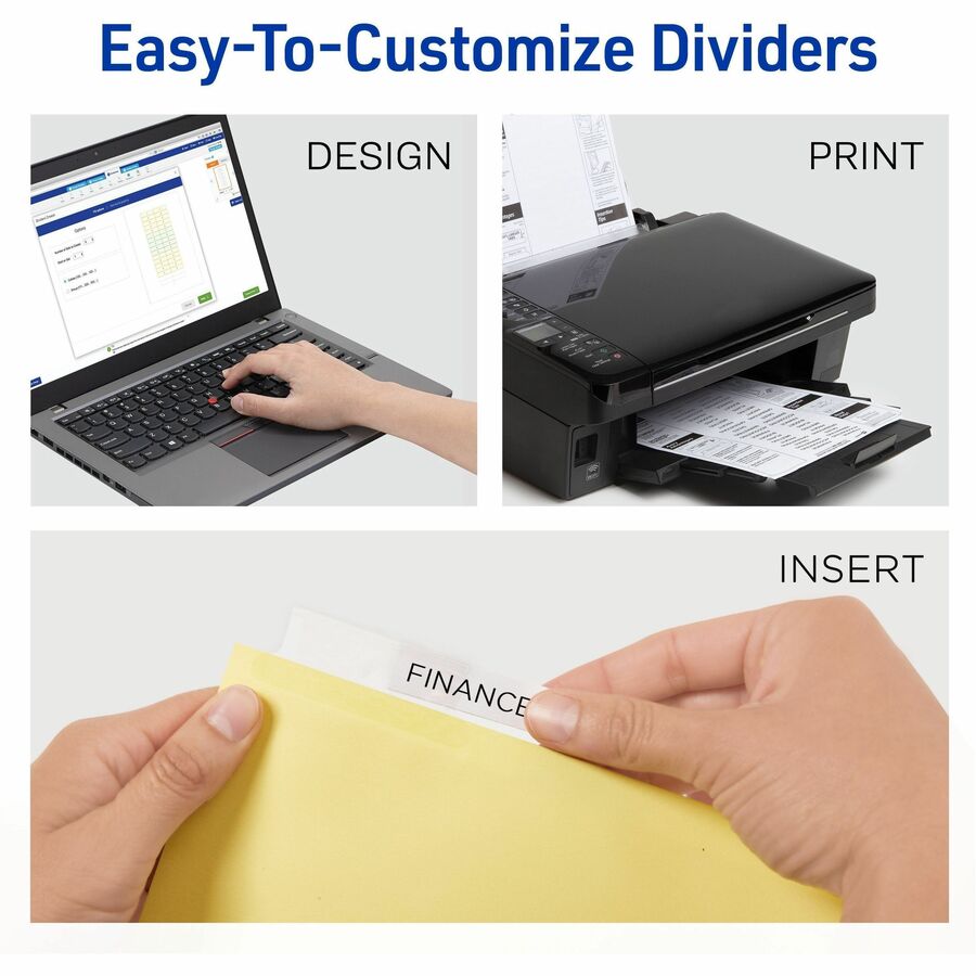 Avery® Big Tab Insertable Dividers - 120 x Divider(s) - 5 Tab(s) - 5 - 5 Tab(s)/Set - 8.5" Divider Width x 11" Divider L