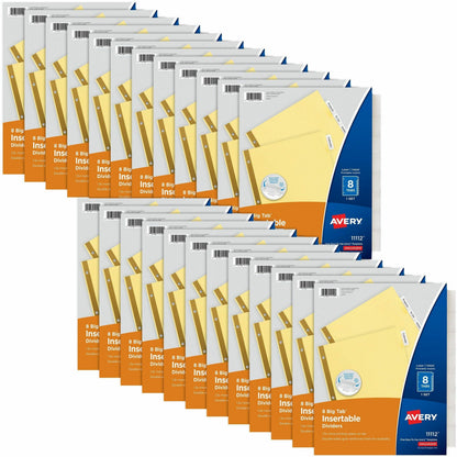 Avery® Big Tab Insertable Dividers - 192 x Divider(s) - 8 Tab(s) - 8 - 8 Tab(s)/Set - 8.5" Divider Width x 11" Divider L