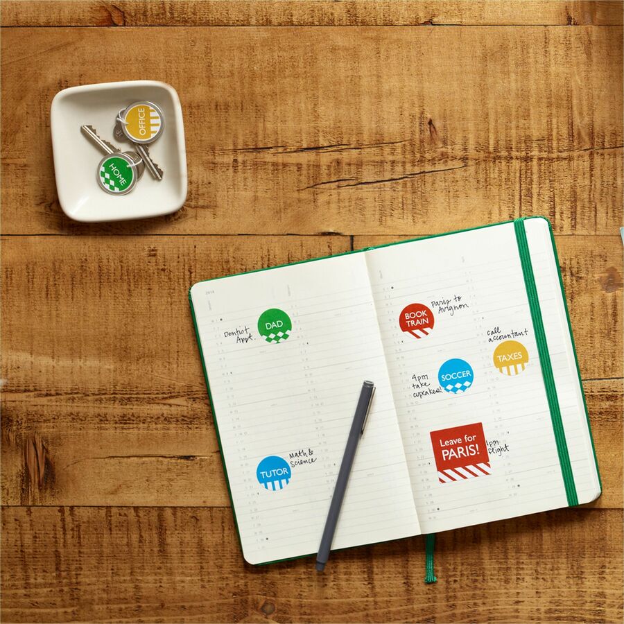 Avery® Multiuse Removable Labels - 1" Diameter - Removable Adhesive - Round - Inkjet, Laser - Matte - White - Paper - 63